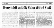 Soha többé Soá! Alapítvány - ÚJ KELET